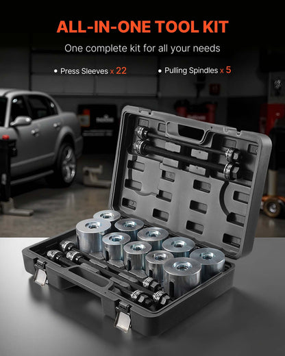 Pull and Press Sleeve Kit, 27 PCS, Steel Bush Removal Insertion Sleeve Tools with Carrying Case, Compatible with LCV and HGV Engines, for Removing and Installing Bushings, Bearings, and Seals - Image 5