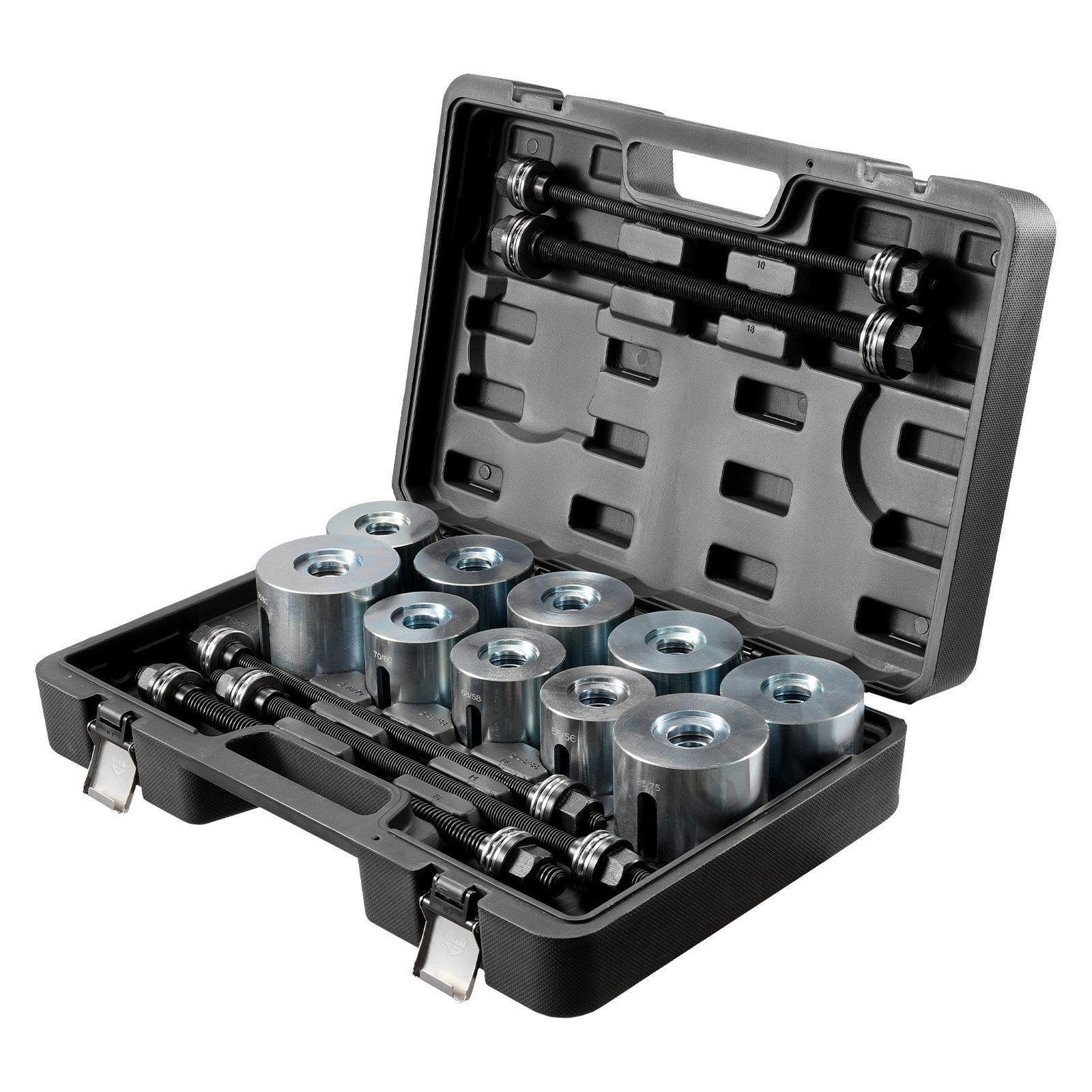 Pull and Press Sleeve Kit, 27 PCS, Steel Bush Removal Insertion Sleeve Tools with Carrying Case, Compatible with LCV and HGV Engines, for Removing and Installing Bushings, Bearings, and Seals - Image 9