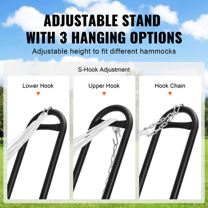 Steel Hammock Stand 450lbs Capacity Hammock Frame Fits 6.9-12.8ft Hammocks - Image 3