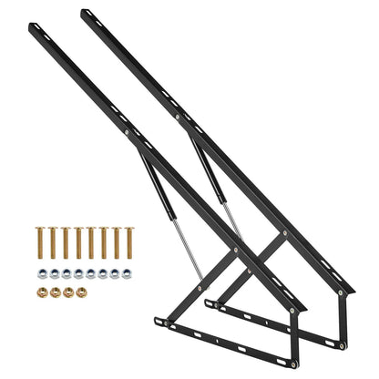 Bed Lift, 1500x2000mm Compatible Extra-large Size 140kg Load Bearing, DIY Wall Bed Mechanical Hardware Kit Vertical Deluxe, Pneumatic Lever Heavy Duty Support, Folding for Guestroom
