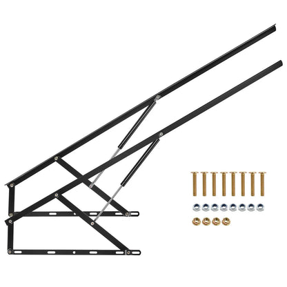 Bed Lift, 1500x2000mm Compatible Extra-large Size 140kg Load Bearing, DIY Wall Bed Mechanical Hardware Kit Vertical Deluxe, Pneumatic Lever Heavy Duty Support, Folding for Guestroom - Image 9