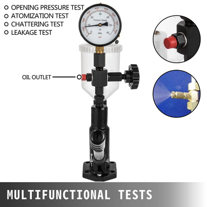 Diesel Injector Nozzle 
Pressure Tester Dual scale Manometer Test Tool 0-600Bar (0-8000PSI) 
60Mpa Test Pressure High Configuration - Image 5