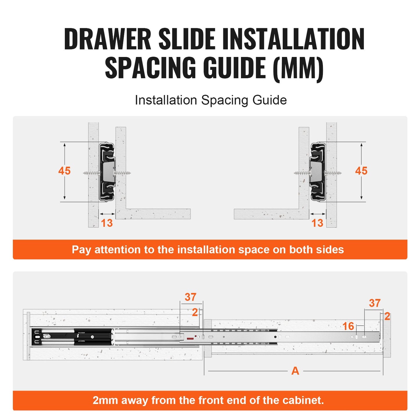 10 Pairs of 609.6mm Drawer Slides Side Mount Rails, Heavy Duty Full Extension Steel Track, Soft-Close Noiseless Guide Glides Cabinet Kitchen Runners with Ball Bearing, 100 Lbs Load Capacity - Image 6