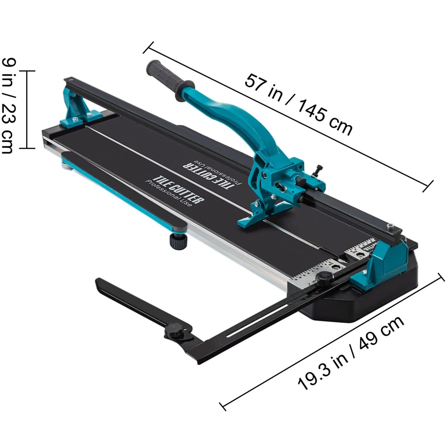 Tile Cutter 47in Cutting Tool w/ Laser Guide Single Rail Double Brackets - Image 8