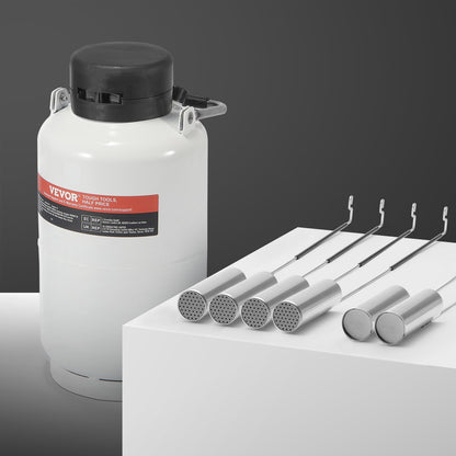 Liquid Nitrogen Tank, 3 L Aluminum Alloy Liquid Nitrogen Container, LN2 Tank Dewar with 6 Canisters and Carry Bag with Straps, Cryogenic Tank for Beauty Industry, Semen Preservation, Scientific - Image 8