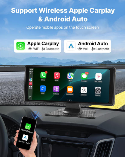 Car Stereo Radio CarPlay Touchscreen 254mm Apple Android Front/Rear Camera - Image 2