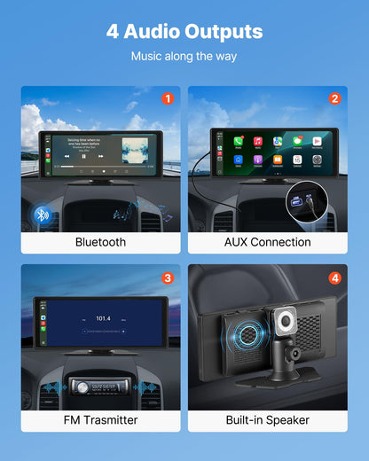 Car Stereo Radio CarPlay Touchscreen 254mm Apple Android Front/Rear Camera - Image 5