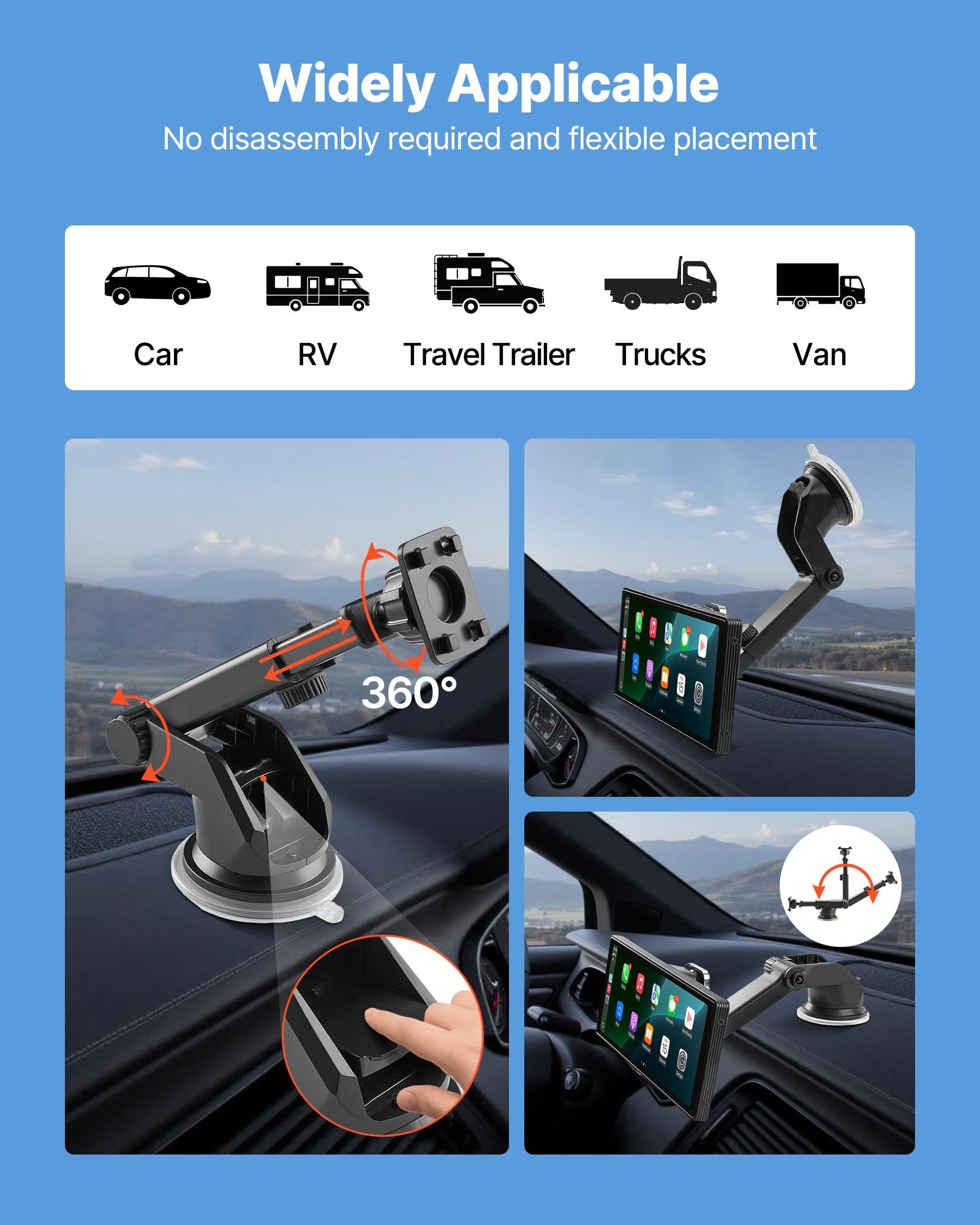 Car Stereo Radio CarPlay Touchscreen 254mm Apple Android Front/Rear Camera - Image 7