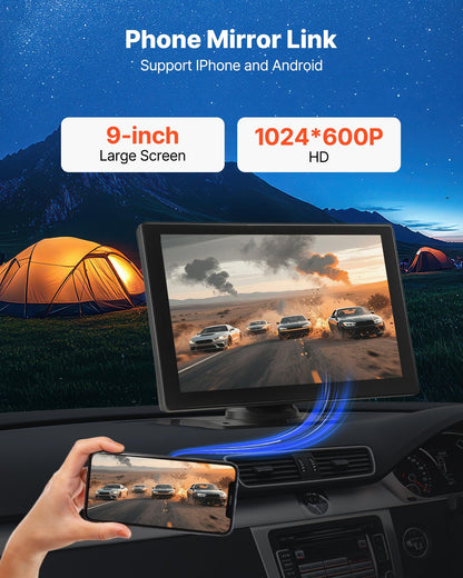 Car Stereo Radio CarPlay Touchscreen 228.6 mm Apple Android Backup Camera - Image 6