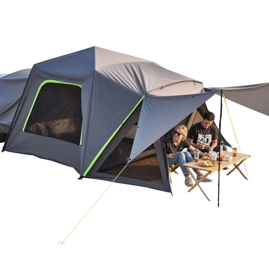 SUV Tent for Camping, 10FT L x 10FT W, Waterproof PU2000mm Spacious Double Layer Design for 5-8 Person, SUV Camping Tent with Shade Awning and Mesh Windows, Includes Rainfly and Storage Bag