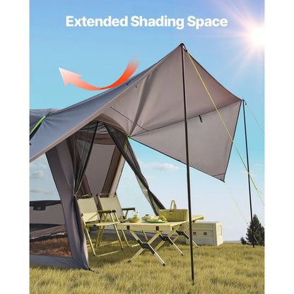 SUV Tent for Camping, 10FT L x 10FT W, Waterproof PU2000mm Spacious Double Layer Design for 5-8 Person, SUV Camping Tent with Shade Awning and Mesh Windows, Includes Rainfly and Storage Bag - Image 3