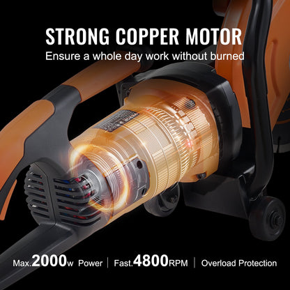 Electric Concrete Saw, 9 in, 2000 W 15 A Motor Circular Saw Cutter with 3.5 in Cutting Depth, Wet/Dry Disk Saw Cutter Includes Water Line, Pump and Blade, for Stone, Brick - Image 4