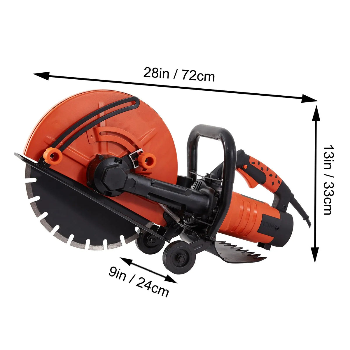 Electric Concrete Saw, 14 in, 2000 W Motor Circular Saw Cutter with Max. 5 in Adjustable Cutting Depth, Wet Disk Saw Cutter Includes Water Line, Pump and Blade, for Stone, Brick - Image 8