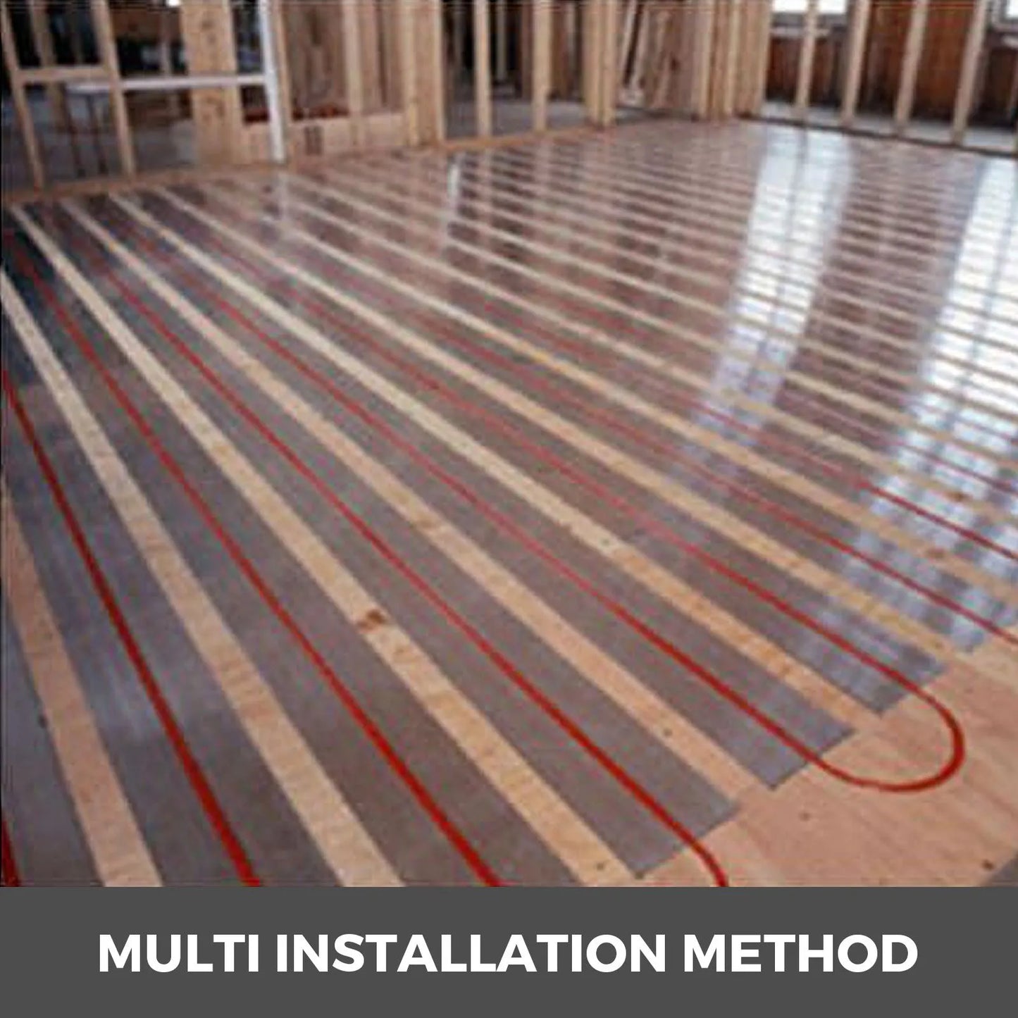 Radiant Floor Heat Transfer Plates 4' 50 pcs Omega Aluminum for 1/2" PEX - Image 4