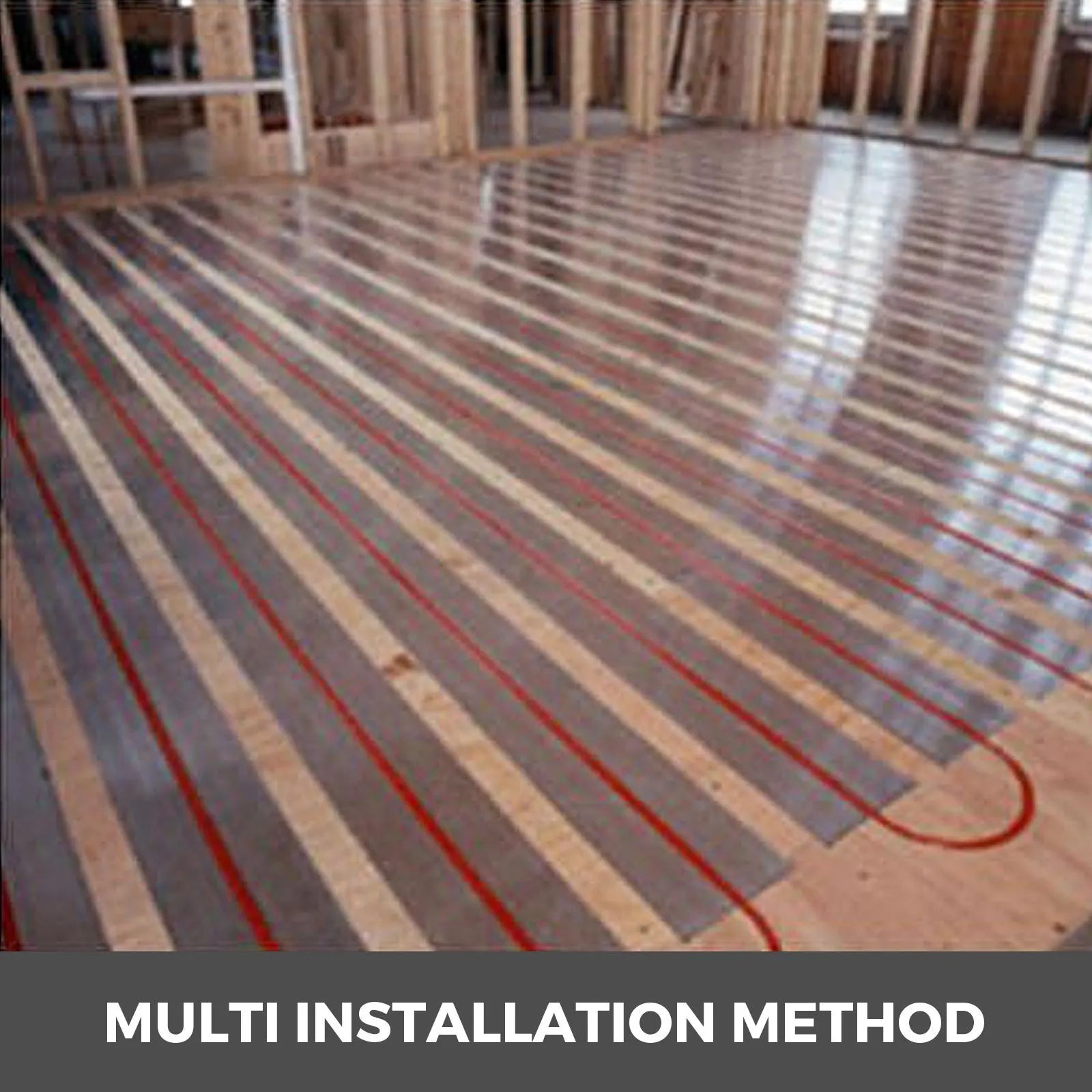 Radiant Floor Heat Transfer Plates 4' 50 pcs Omega Aluminum for 1/2" PEX - Image 4