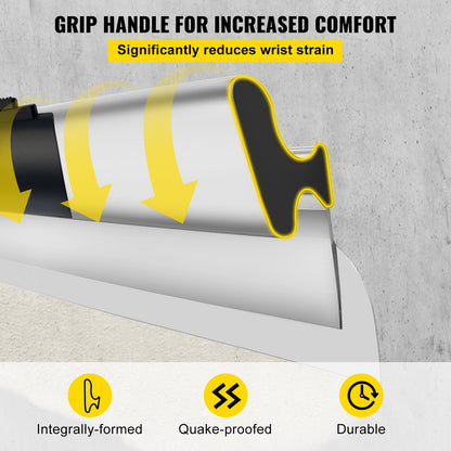 Skimming Blade Set,10"+16"+24" Blades + 35"-78" Extension Handle，European Stainless Steel Construction Knife, Aluminum Blade Profile Smoothing Knockdown Spatula for Gyprock/Drywall/Wall-Boa - Image 4