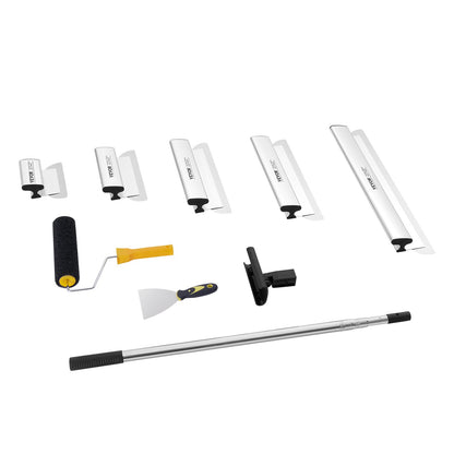 Drywall Skimming Blade Set, 7/10/14/16/24 in Skimming Blades + 34 - 81.6 in Extension Handle Pole, Stainless Steel Knife Professional Skim Coat Tools, for Gyprock/WallBoard/Plasterboard - Image 9