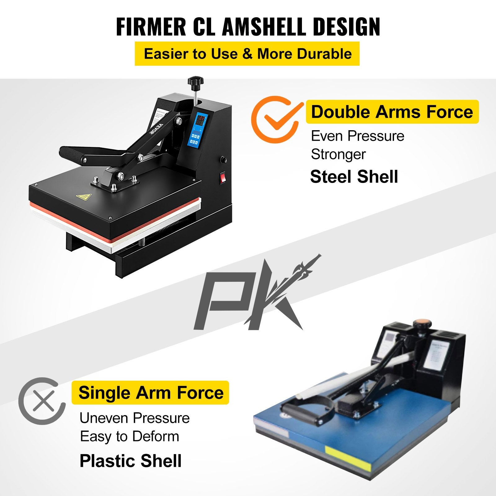 Heat Press 15X15 Inch Heat Press Machine Industrial Quality Power T Shirt Heat Press Sublimation Machine Clamshell Heat Press Machine for T Shirts - Image 4