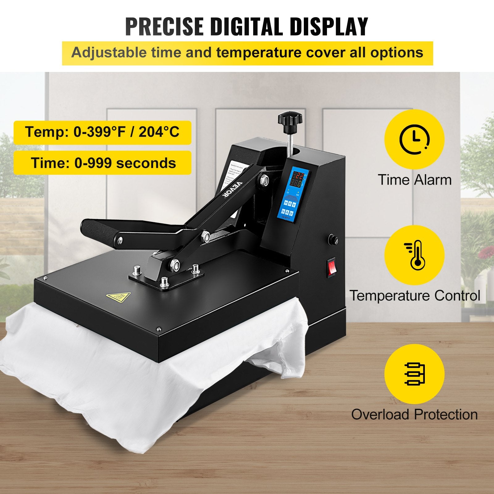 Heat Press 15X15 Inch Heat Press Machine Industrial Quality Power T Shirt Heat Press Sublimation Machine Clamshell Heat Press Machine for T Shirts - Image 5