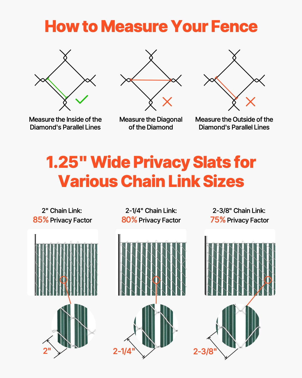 Bottom Locking Privacy Slats, Single-Wall Vertical Bottom-Locking Slats for Chain-Link Fence, High-Density HDPE Chain Link Slats Ideally Fit 1.2 m High Fence for Garden Farm Sports Field(Green) - Image 4