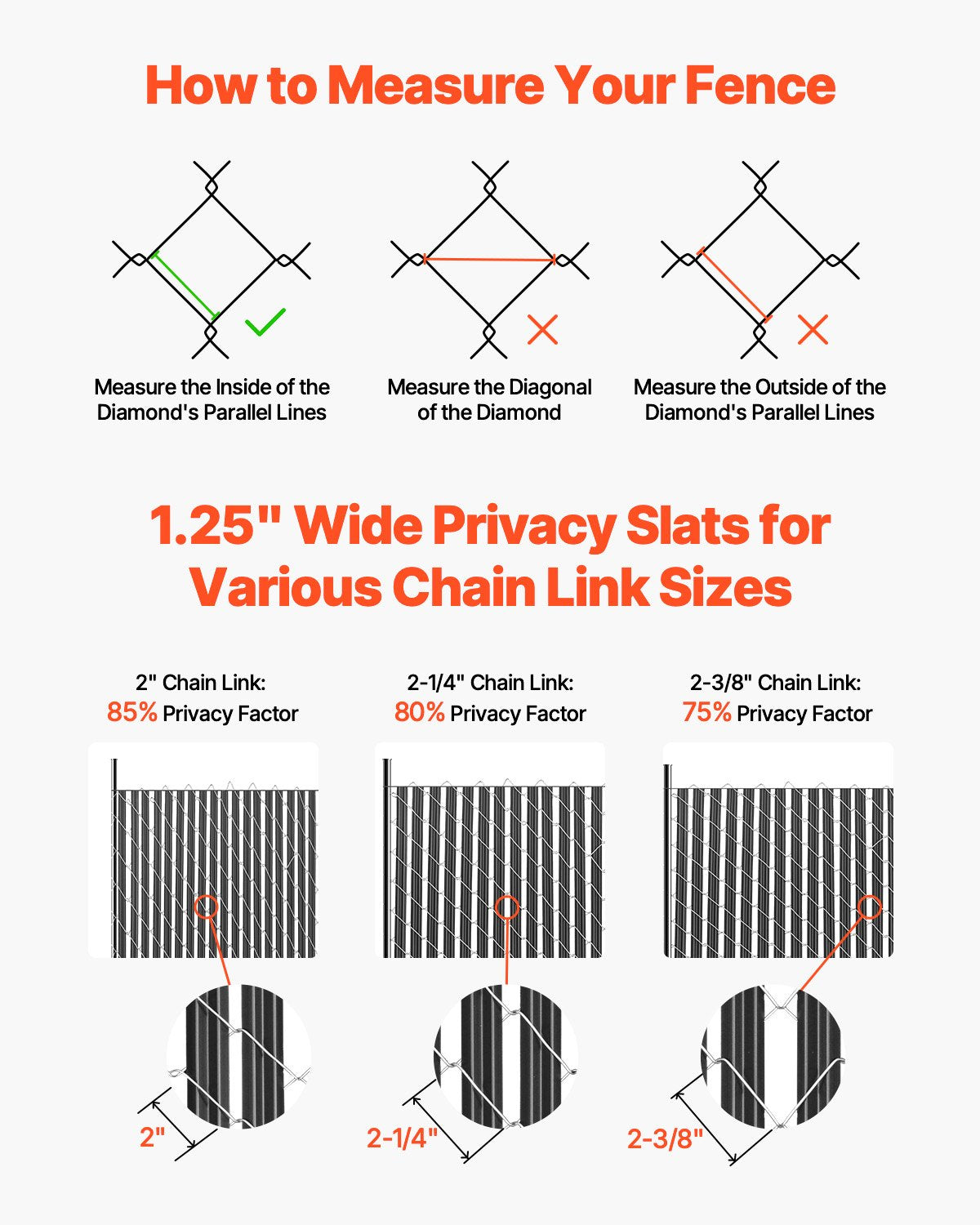 Bottom Locking Privacy Slats, Single-Wall Vertical Bottom-Locking Slats for Chain-Link Fence, High-Density HDPE Chain Link Slats Ideally Fit 1.8 m High Fence for Garden Farm Sports Field(Black) - Image 4