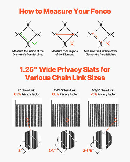 Bottom Locking Privacy Slats, Single-Wall Vertical Bottom-Locking Slats for Chain-Link Fence, High-Density HDPE Chain Link Slats Ideally Fit 1.8 m High Fence for Garden Farm Sports Field(Black) - Image 4