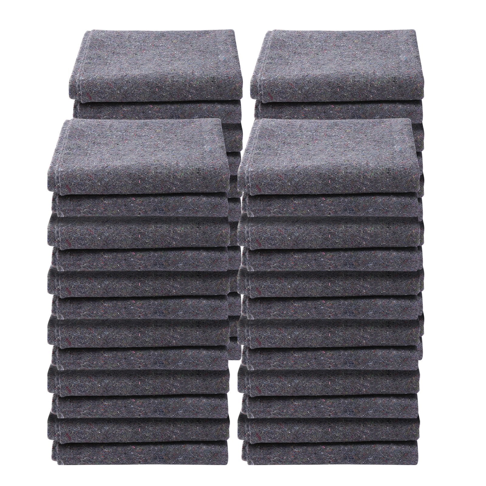 Moving Blankets, 72" x 54", 21 lbs/dz Weight, 24 Packs, Professional Recycled Cotton Packing Blanket, Large Heavy Duty Shipping Mover Pads Perfect for Protecting Furniture, Floors, Appliances