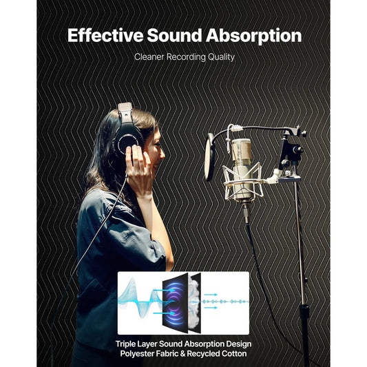 Sound Dampening Blankets, Soundproof Curtains with 2032 x 1219 mm, Soundproof Blanket with Grommets, Studio Grommeted Blanket, for Window, Door, Light Blocker, Music Recording, Black - Image 2