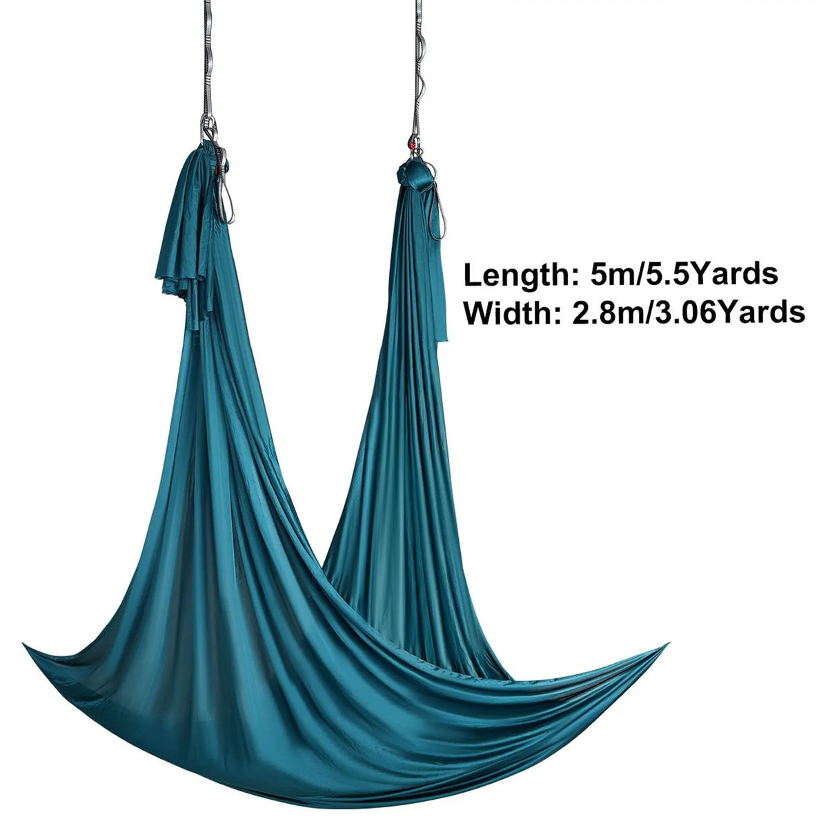 Aerial Yoga Hammock & Swing, 5 m Length Aerial Yoga Starter Kit with 100gsm Nylon Fabric, Full Rigging Hardware & Easy Set-up Guide, Antigravity Flying for All Levels Fitness Bodybuilding, Green - Image 8