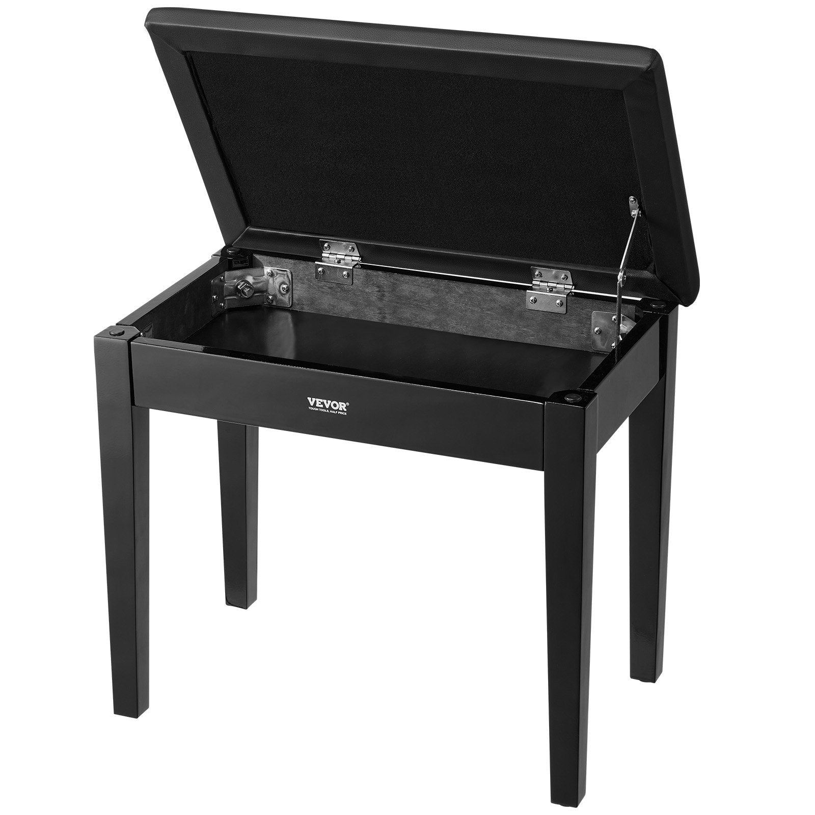 Piano Bench, 22" x 13.78" x 19", Keyboard Piano Chair with High-Density Padded Cushion, Storage Compartment for Music Books, Wooden Piano Bookcase Stool Seat, for Vanity, Living Room, Bedroom - Image 9