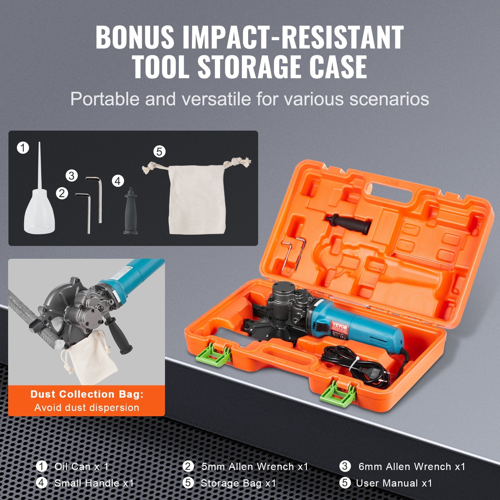 1100W Electric Rebar Cutter Cutting up to 3/2In 4-40mm - Image 3
