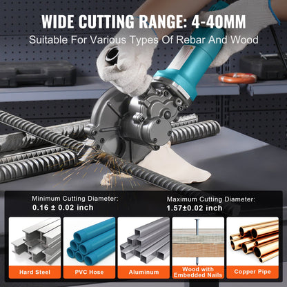 1100W Electric Rebar Cutter Cutting up to 3/2In 4-40mm - Image 4