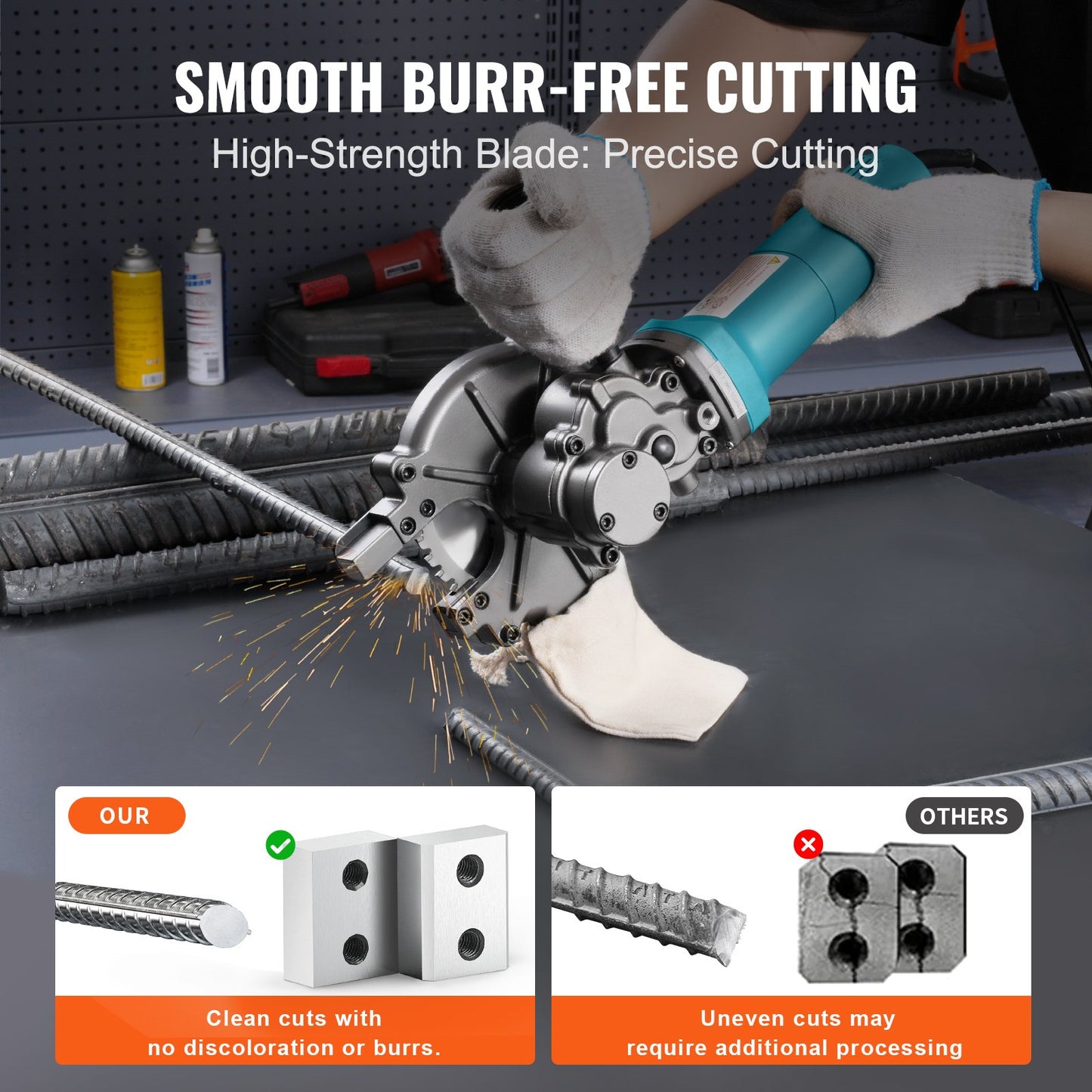 1100W Electric Rebar Cutter Cutting up to 3/2In 4-40mm - Image 6