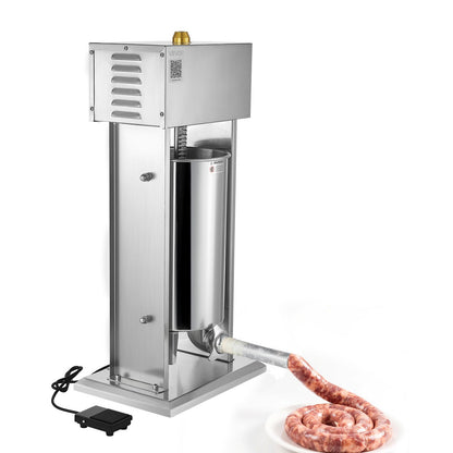 Electric Sausage Stuffer, 33 LBS / 15 L Vertical Meat Stuffer, Stepless Speed Control and Foot Pedal, Stainless Steel Heavy Duty Sausage Filler with 4 Stuffing Tubes, for Commercial & Home Use - Image 9