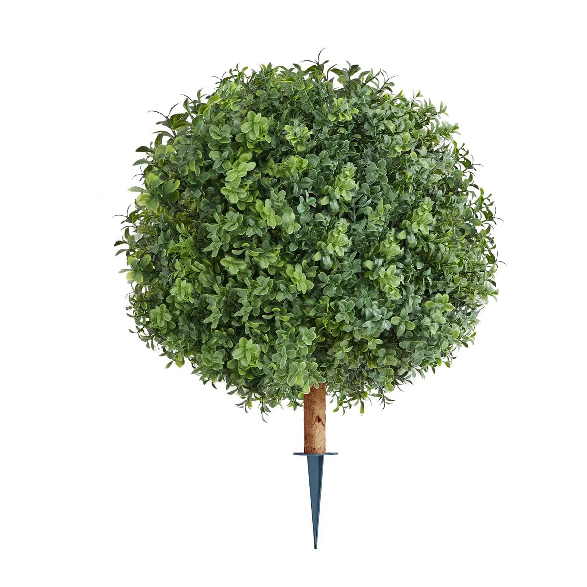 Artificial Topiary Boxwood Trees with Ground Spike, 2 Set 559mm Faux Shrubs & Bushes Potted Plants, Fake Silk Tree Look Real for Decor Front Porch Outdoor Indoor Patio Garden Balcony Backyard - Image 9
