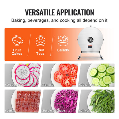 Electric Vegetable Slicer, 0-0.5"/0-12mm Thickness Adjustable Commercial Slicer Machine, Convertible to Manual, Stainless Steel Food Cutter Slicing Machine, Large Feed Port for Potato, Tomato - Image 6