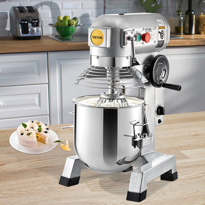Commercial Food Mixer 30Qt, Food Mixer Commercial with Timing Function, 1100W Stainless Steel Bowl Heavy Duty Electric Commercial Mixer with 3 Speeds Adjustable 108/199/382 RPM, Dough Hook Whisk - Image 8