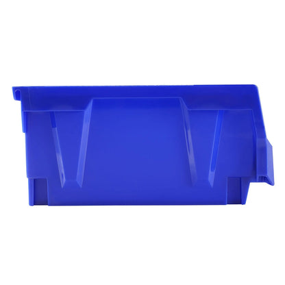 Plastic Storage Bin, (276 mm x 279 mm x 128 mm), Hanging Stackable Storage Organizer Bin, Blue/Red, 6-Pack, Heavy Duty Stacking Containers for Closet, Kitchen, Office, or Pantry Organization