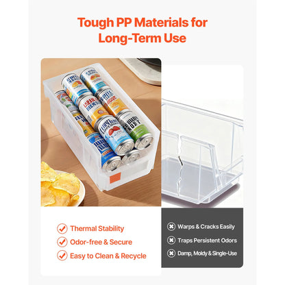 Plastic Stackable Storage Bins, 37.7 x 21.5 x 18 cm (6 Pack), Plastic Containers for Organizing & Storage Bins for Closet, Garage, Small Parts, Office Supplies, Other Accessories, Transparent - Image 3