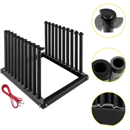 Windshield Rack 9-Lite, Windshield Truck Rack Steel, Windshield Glass Rack 24-Inch Height, Windshield Rack for Truck with PVC Pad & Foam Padding, Glass Rack for Truck, for Glass Transportation
