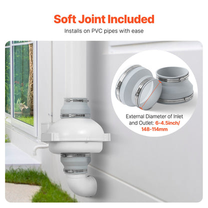4" to 4.5" Radon Mitigation Fan System Quiet 380CFM Inline Duct Waterproof - Image 5