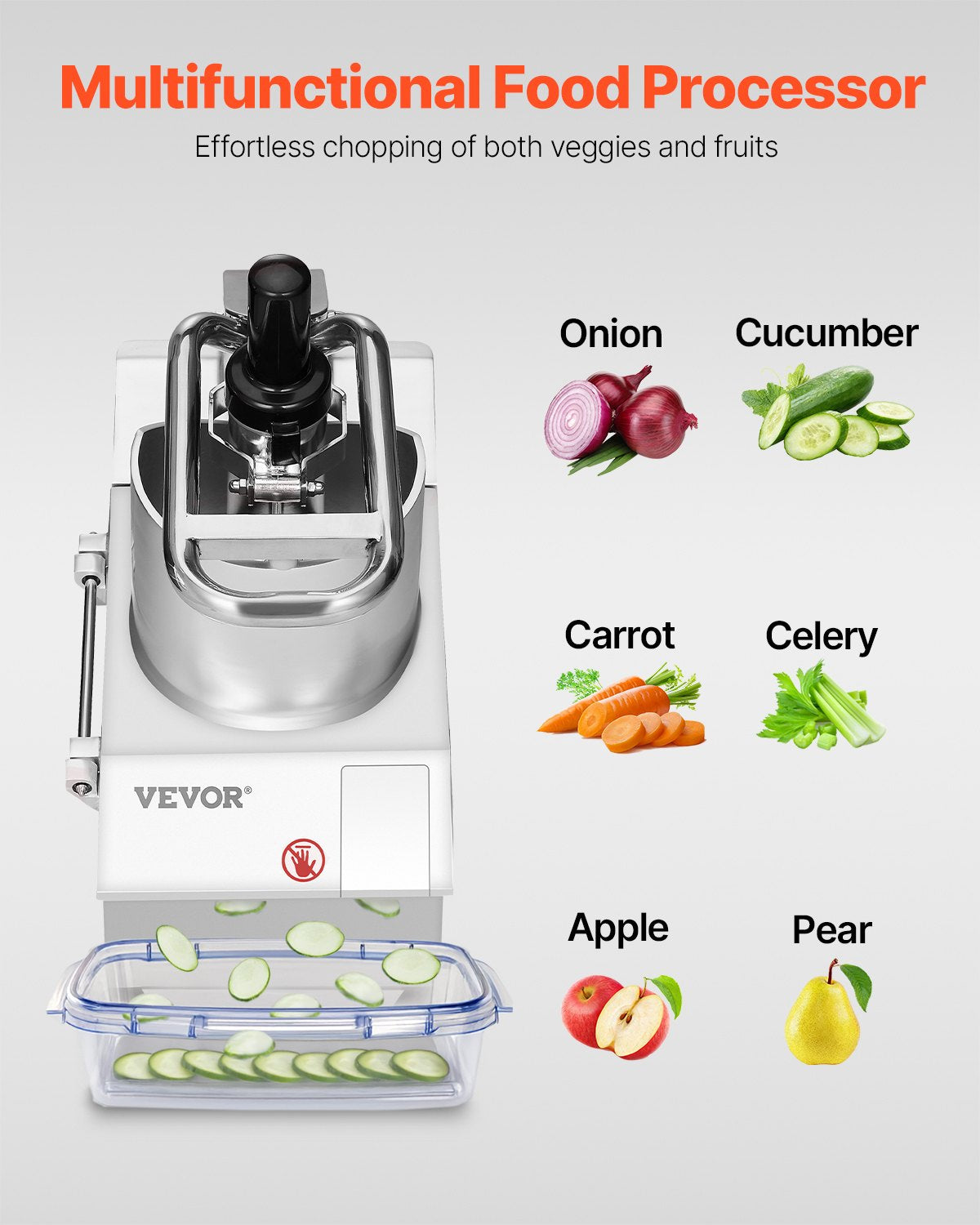 Food Processor & Vegetable Chopper w/ 6 Blades Food-Grade Stainless Steel - Image 2