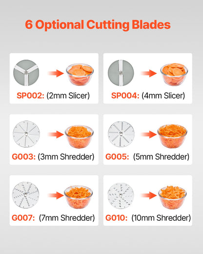 Food Processor & Vegetable Chopper w/ 6 Blades Food-Grade Stainless Steel - Image 4