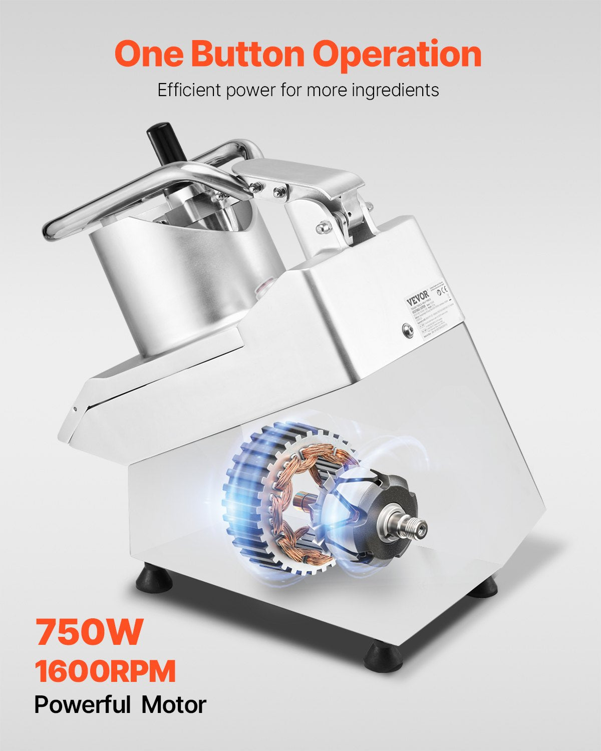 Food Processor & Vegetable Chopper w/ 6 Blades Food-Grade Stainless Steel - Image 5