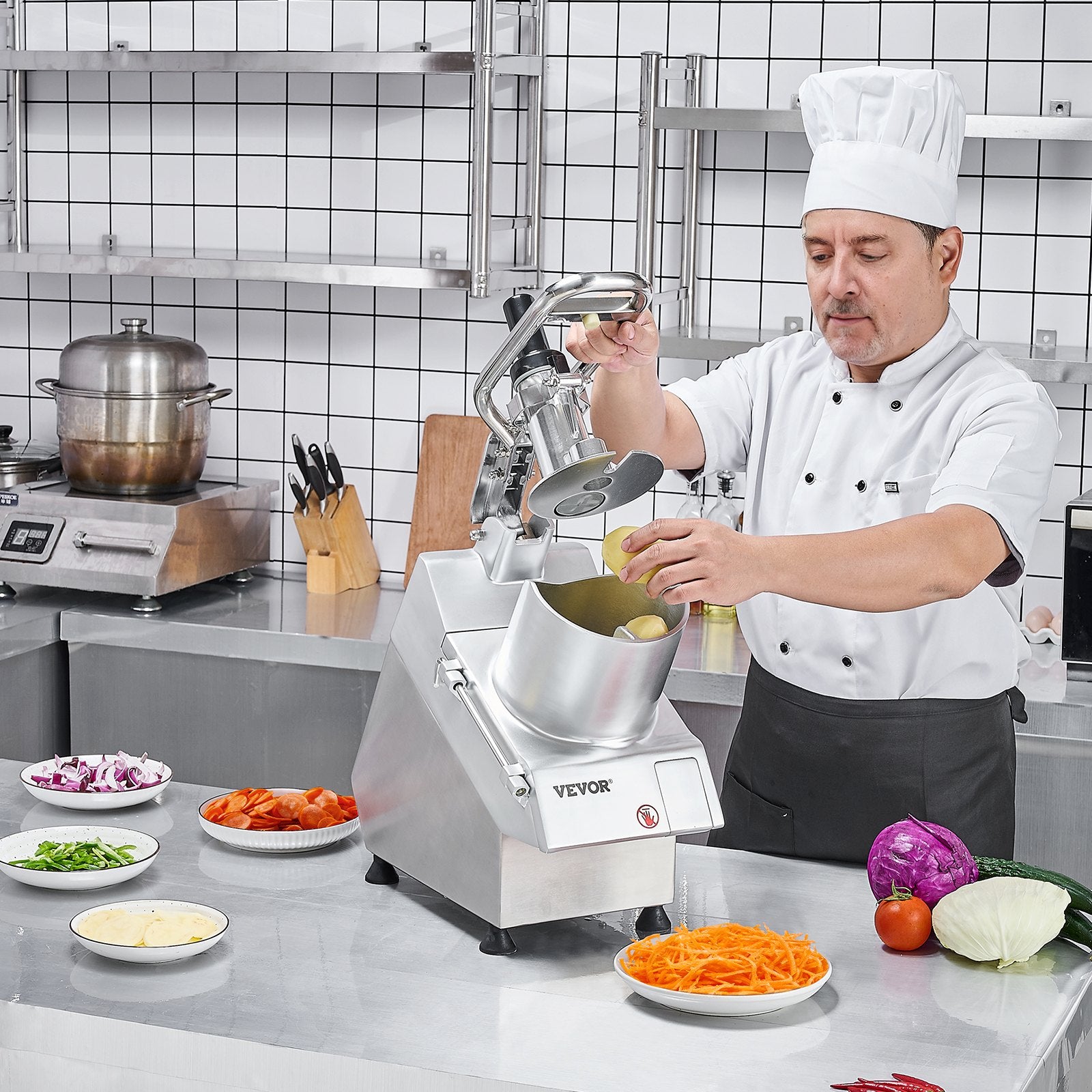 Food Processor & Vegetable Chopper w/ 6 Blades Food-Grade Stainless Steel - Image 8