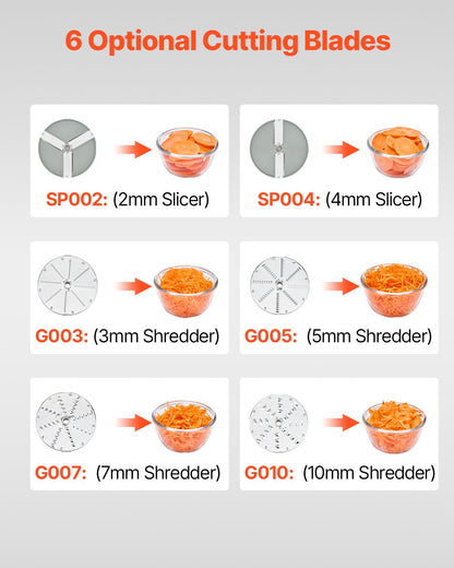 Food Processor & Vegetable Chopper w/ 6 Blades Food-Grade Stainless Steel - Image 4
