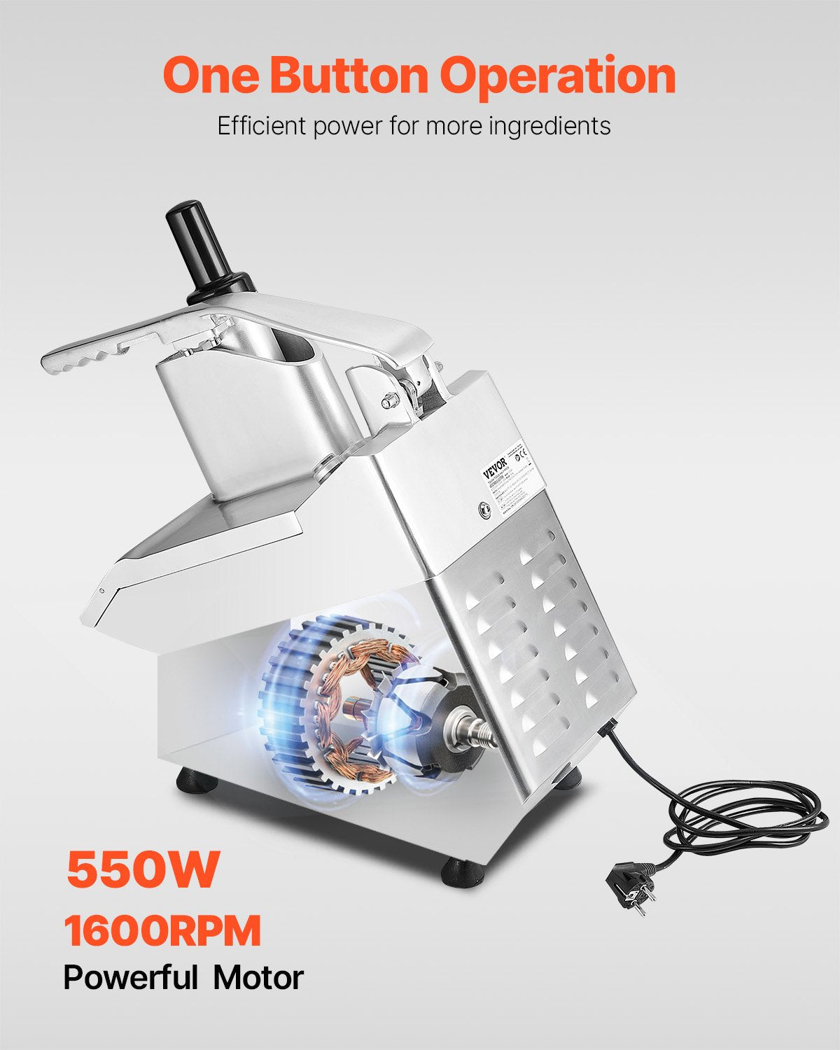 Food Processor & Vegetable Chopper w/ 6 Blades Food-Grade Stainless Steel - Image 5