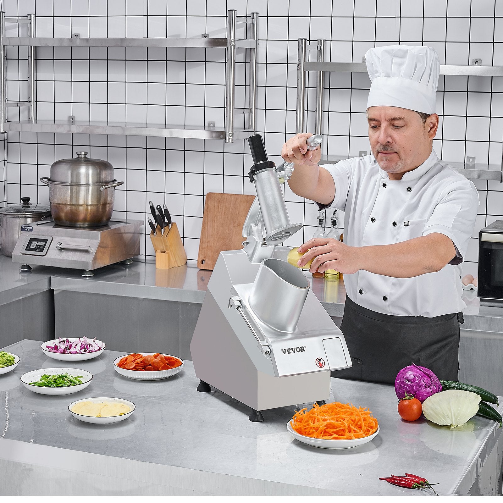 Food Processor & Vegetable Chopper w/ 6 Blades Food-Grade Stainless Steel - Image 8