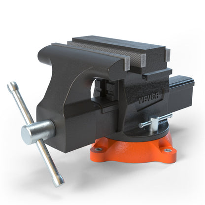 16.7cm Bench Vise Anvil Swivel Locking Base Heavy Duty Ductile Iron Vice