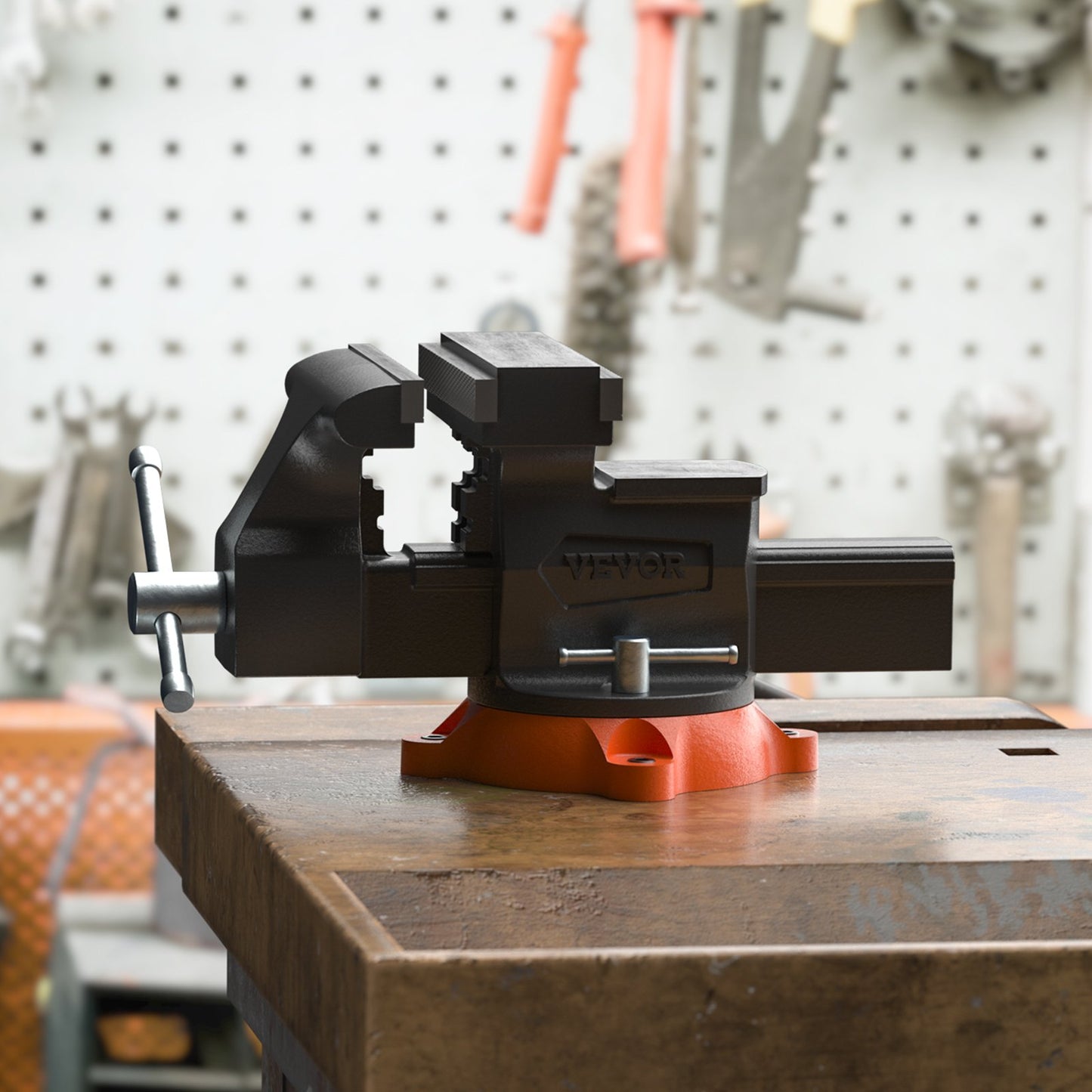 16.7cm Bench Vise Anvil Swivel Locking Base Heavy Duty Ductile Iron Vice - Image 8